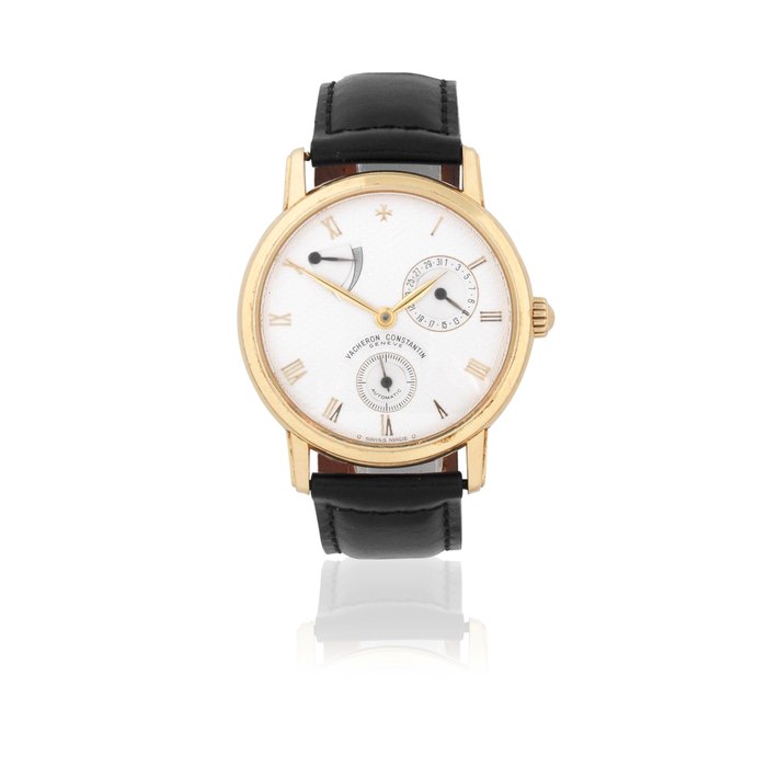 Vacheron Constantin. An 18K gold automatic calendar wristwatch with power reserve Patrimony, Ref: 47200/1, Circa 2005