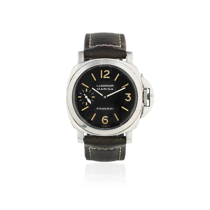 Panerai. A stainless steel manual wind cushion form wristwatch Luminor Marina, Ref: OP6518, B1298/3000, Circa 2005