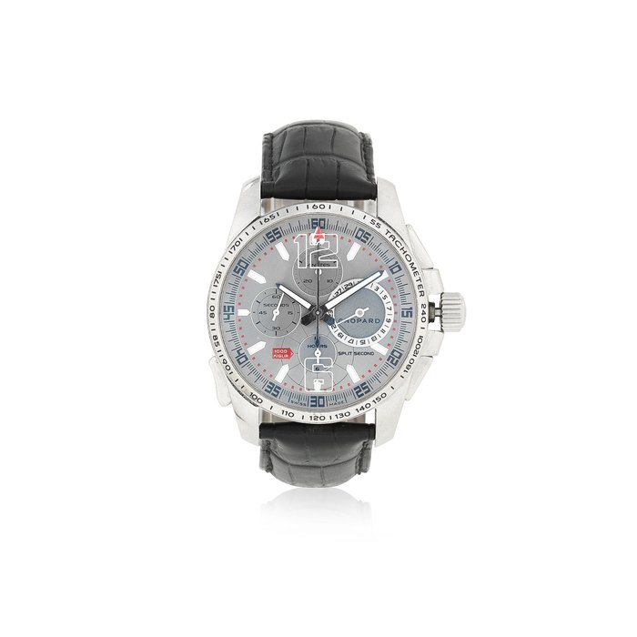 Chopard. A stainless steel automatic calendar split-second chronograph wristwatch Mille Miglia, Ref: 168513-3001, Limited Edition No.037/1000, Circa 2010