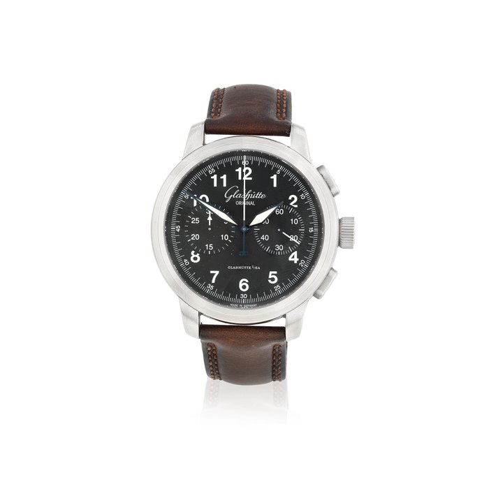 Glashütte Original. A stainless steel automatic chronograph wristwatch Ref: 3934171707, Sold 14th November 2008