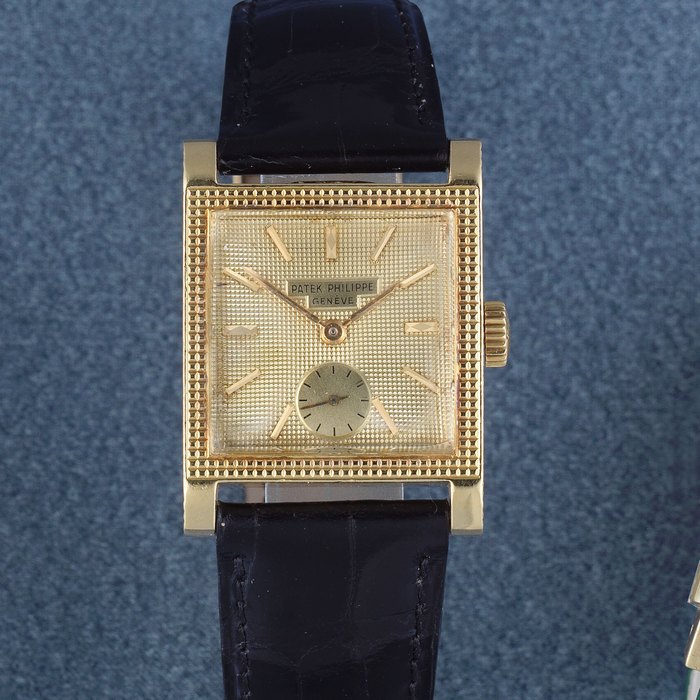 Patek Philippe. An 18K gold manual wind square wristwatch Ref: 2496, Circa 1958