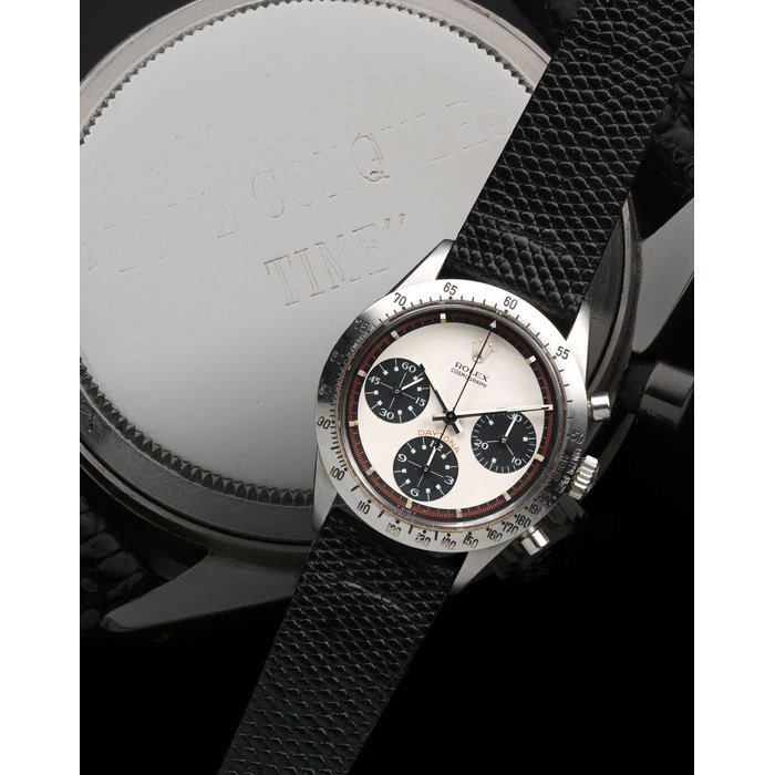 Rolex Rolex. An exceptionally rare stainless steel manual wind chronograph bracelet watch with exotic Paul Newman dial Paul Newman Cosmograph Daytona, Ref: 6239, Circa 1967 · 6239