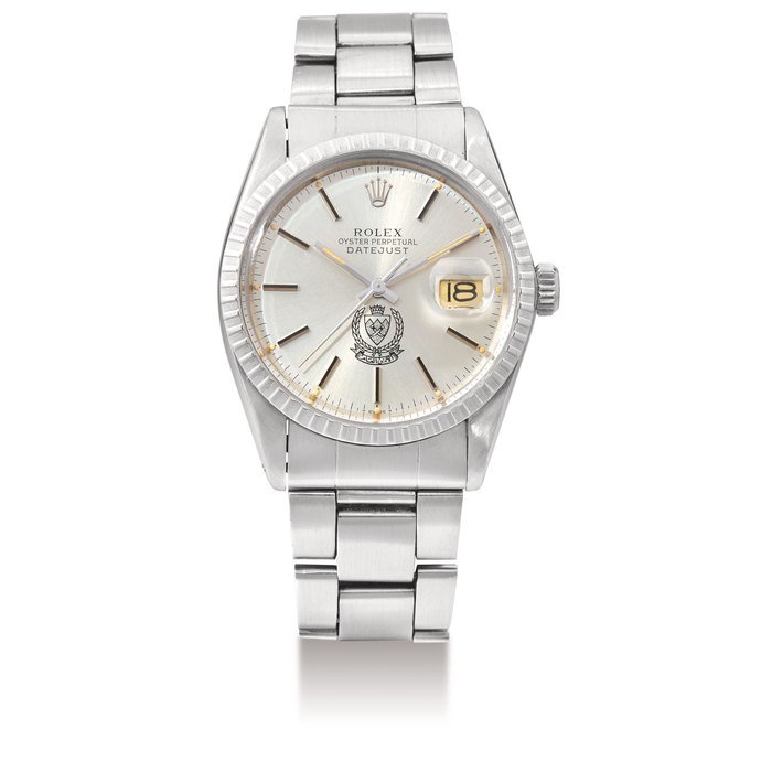 Rolex Rolex, A Stainless Steel Automatic Center Seconds Wristwatch with Date, Bracelet and Dial with Bahrain Emblem, · 16030