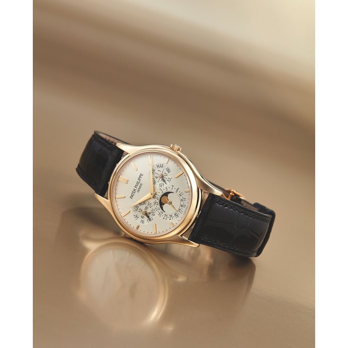 Patek Philippe, A Gold Automatic Perpetual Calendar Wristwatch with Moon-Phases and Leap Year Indication, Ref. 5140J, Mvt No 5929092 with box and certificate