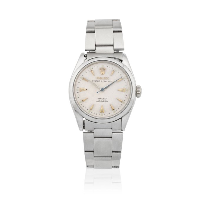 Rolex. A stainless steel automatic bracelet watch Oyster Perpetual, Ref: 6284, Circa 1955