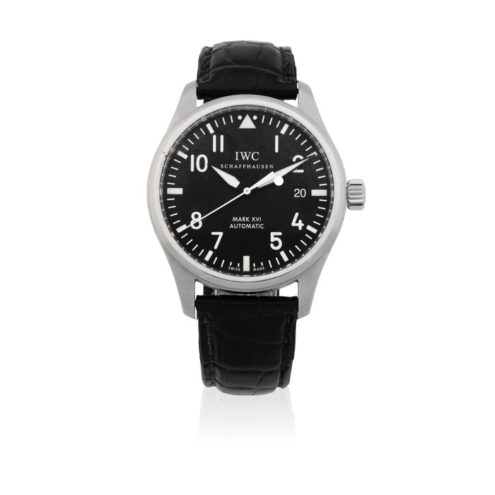 IWC. A stainless steel automatic calendar wristwatch Fliegeruhr Mark XVI, Ref: 3255, Circa 2010