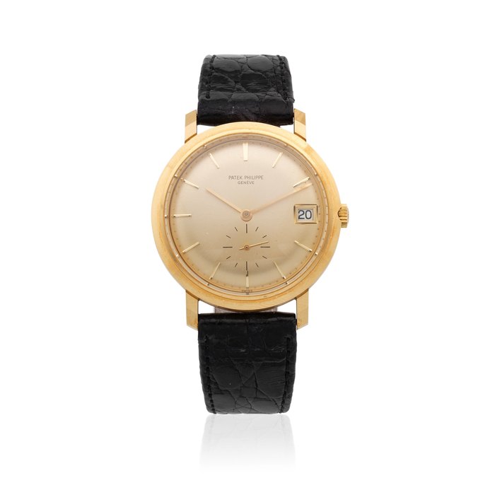 Patek Philippe. An 18K gold manual wind calendar wristwatch Calatrava, Ref: 3445, Circa 1970