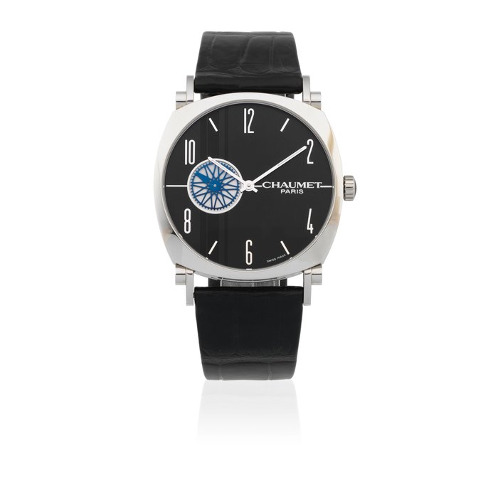 Chaumet. A stainless steel automatic cushion form wristwatch with eccentric seconds Dandy, Ref: W1128, Sold 2nd March 2015