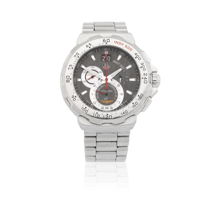 TAG Heuer. A stainless steel automatic calendar chronograph bracelet watch Formula 1 Indy 500, Ref: CAH101A, Circa 2010