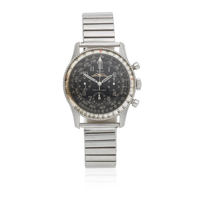 Breitling. A stainless steel manual wind chronograph bracelet watch Navitimer, Ref: 806, Circa 1958