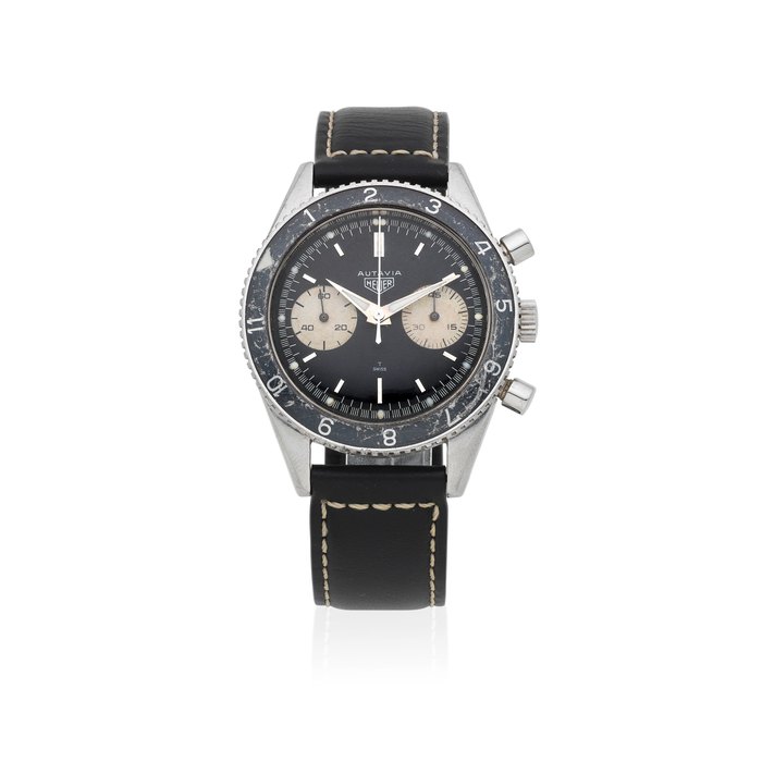 Heuer. A stainless steel manual wind chronograph wristwatch Autavia, Ref: 3646, Circa 1969