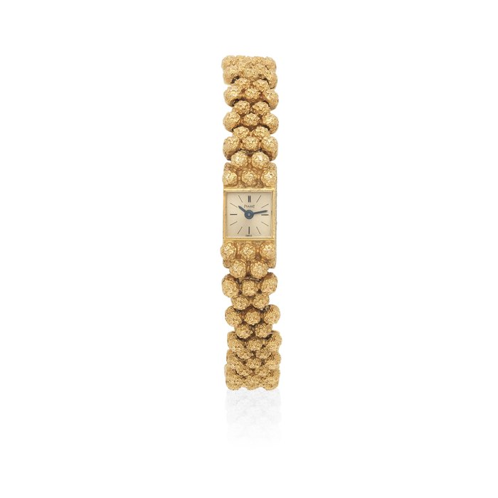 Piaget. A lady's 18K gold manual wind bracelet watch Ref: 1001 F22, Birmingham Import mark for 1967