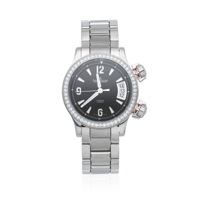 Jaeger-LeCoultre. A stainless steel and diamond set automatic calendar bracelet watch Master Compressor 1000 Hours, Ref: 148.8.37, Circa 2000