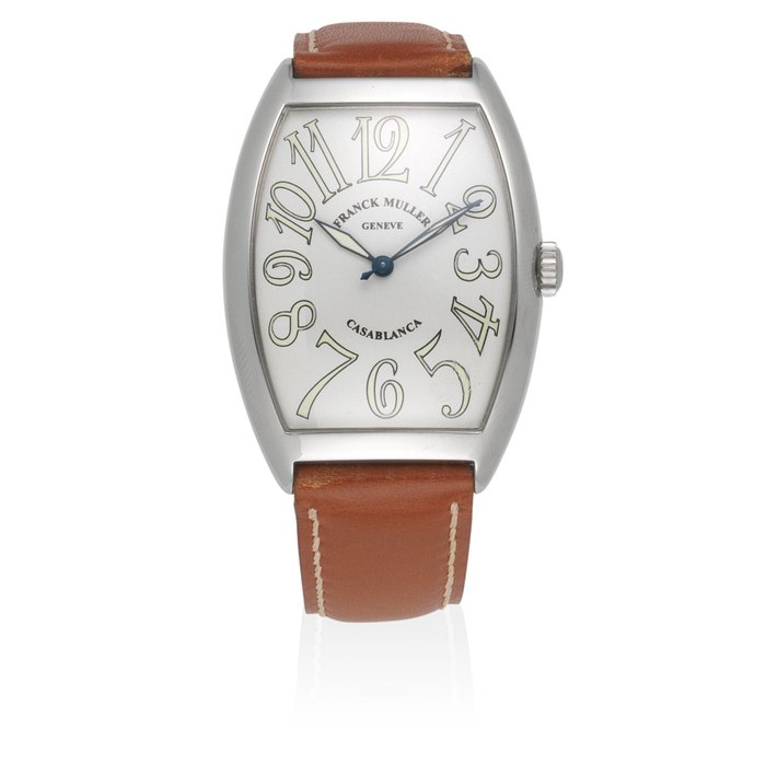 Franck Muller. A stainless steel automatic tonneau form wristwatch Casablanca, Ref: 6850, Circa 2000