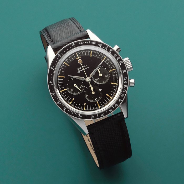 Omega. A stainless steel manual wind chronograph wristwatch with lollipop hand Speedmaster, Ref: 2998-2, Circa 1959