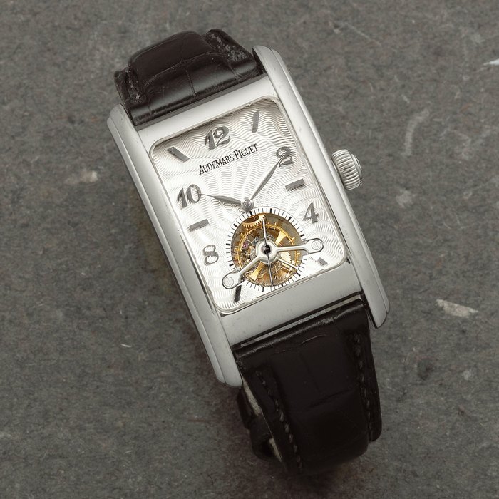 Audemars Piguet. A fine 18K white gold manual wind tourbillon wristwatch Edward Piguet, Circa 2000