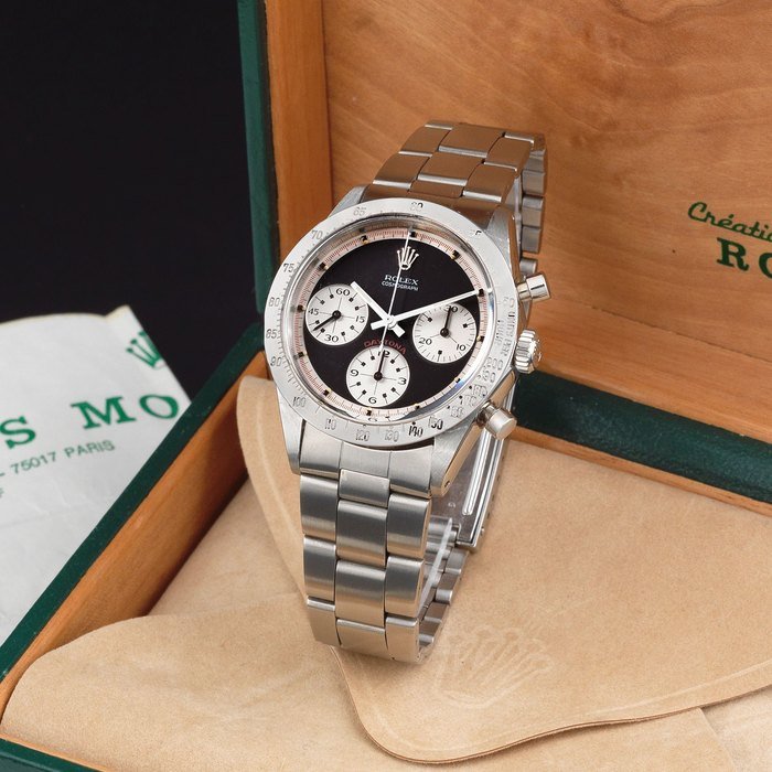 Rolex Rolex. An exceptionally rare stainless steel manual wind chronograph bracelet watch with exotic Paul Newman dial Paul Newman Cosmograph Daytona, Ref: 6262/6239, Circa 1970 · 6262/6239