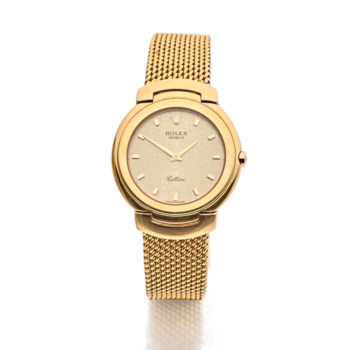 Rolex. A fine 18K gold quartz bracelet watch Cellini , Ref: 6622, Circa 1993