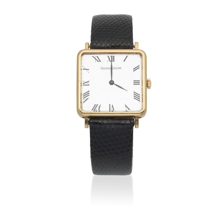 Jaeger-LeCoultre. An 18K gold manual wind square wristwatch Ref: 9243 21, Circa 1970