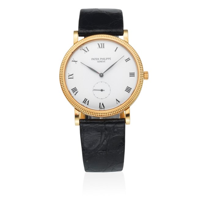 Patek Philippe. An 18K gold manual wind wristwatch Calatrava, Ref: 3919, Sold 30th June 1994