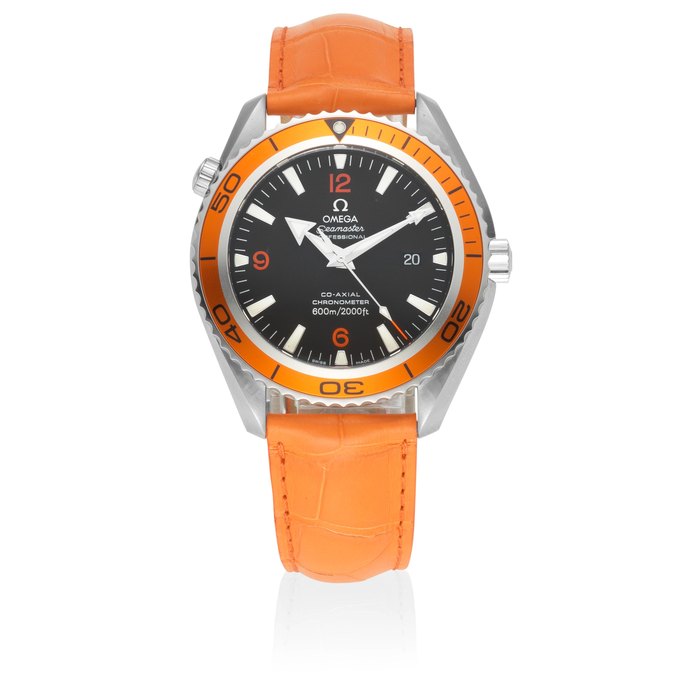 Omega. A stainless steel automatic calendar bracelet watch with co-axial escapement Seamaster Planet Ocean, Ref: 2908.50.38, Sold 22nd March 2006