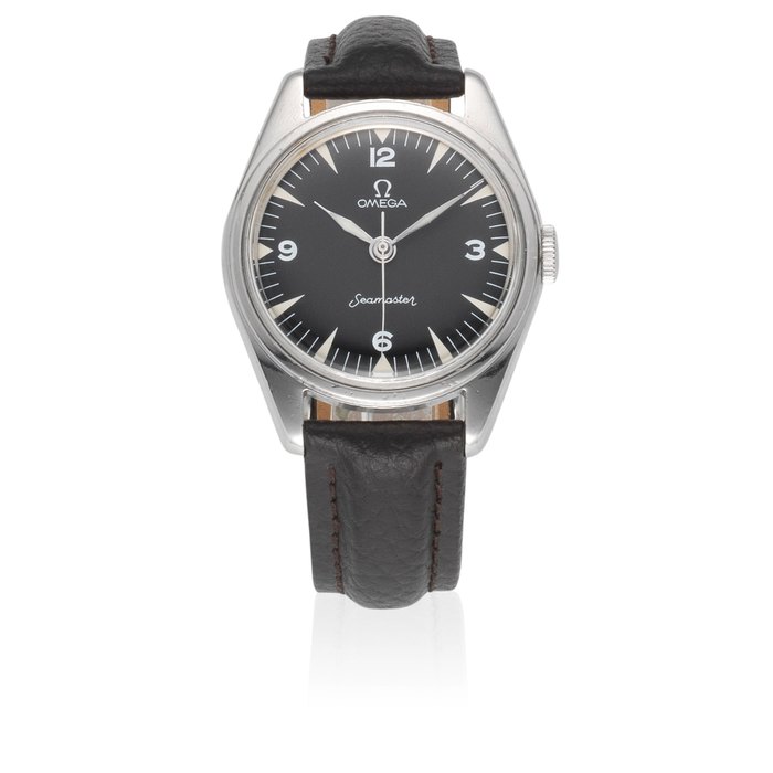 Omega. A stainless steel military issue manual wind centre seconds watch for the Pakistani Air Force Seamaster (Ranchero), Ref: 2996 1 SC, Circa 1959