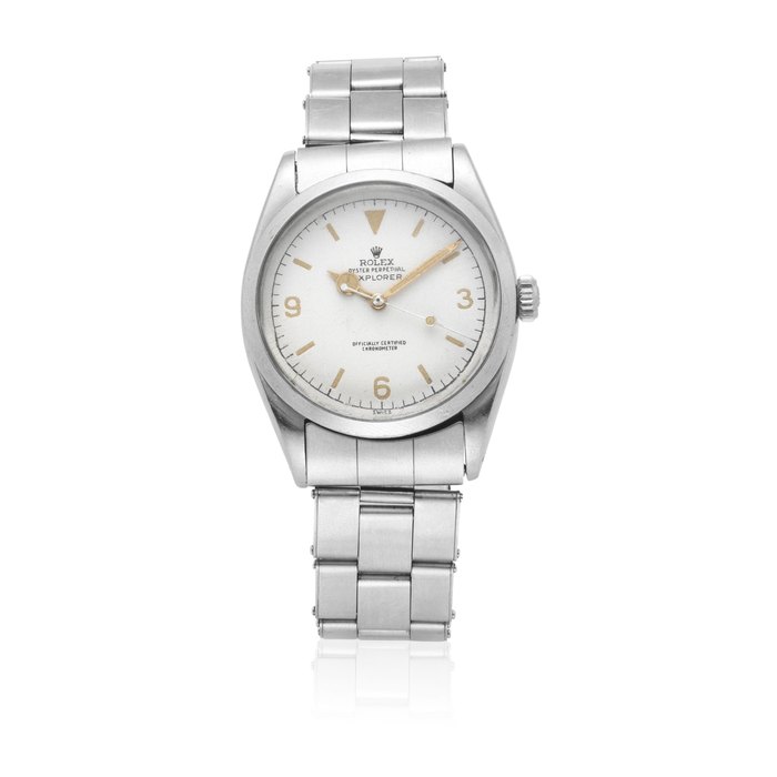 Rolex. A stainless steel automatic bracelet watch Explorer, Ref: 1016, Circa 1958