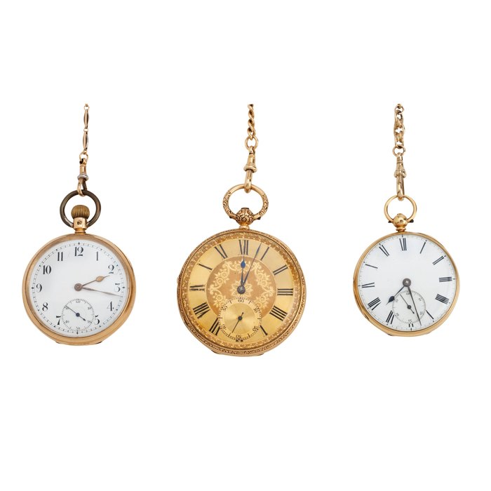 T. R. and W. Laing Glasgow, an 18k gold key wind open face pocket watch (3)., Price & Market Data