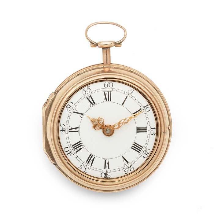 Paul Plodterl. A gilt metal key wind pair case pocket watch Circa 1770