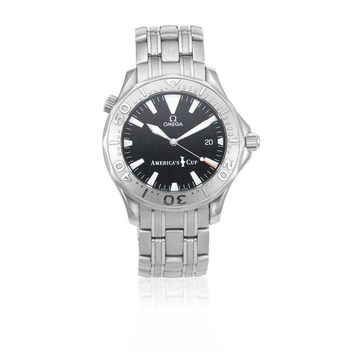 Omega. A stainless steel automatic calendar bracelet watch Seamaster Americas Cup, Ref: 25335000, Limited Edition No.4286/9999, Sold 20th July 2001