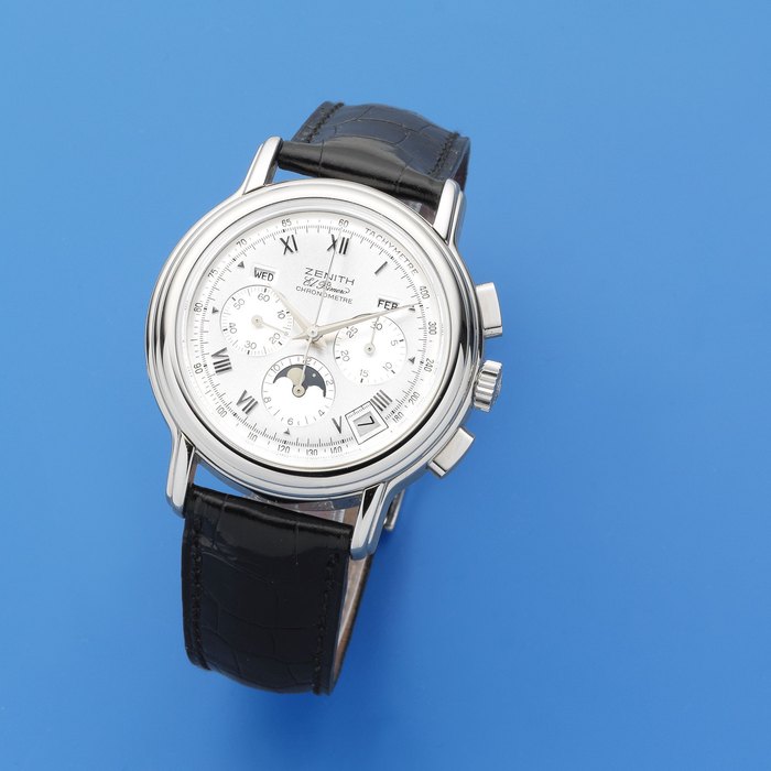 Zenith. A stainless steel automatic calendar chronograph wristwatch El Primero ChronoMaster, Ref: 14/01.0240.410, Sold 24th January 1997