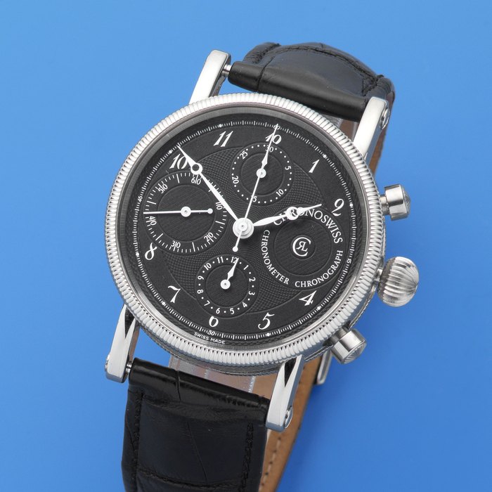 Chronoswiss. A stainless steel automatic chronograph wristwatch Ref: CH 7523, Sold 1st August 1998