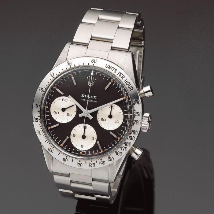 Rolex Rolex. A fine stainless steel manual wind chronograph bracelet watch Cosmograph, Ref: 6239, Circa 1963 · 6239