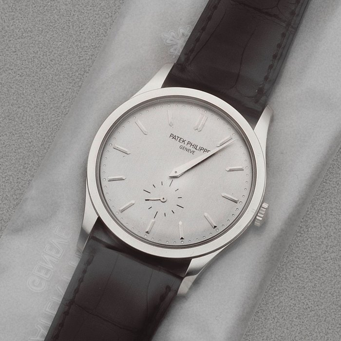 Patek Philippe. A factory sealed 18K white gold manual wind wristwatch Calatrava, Ref: 5196G-001, Sold 28th March 2013
