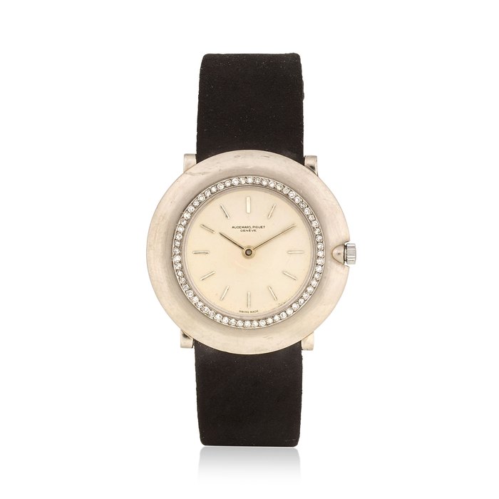 Audemars Piguet Audemars Piguet. An 18K white gold and diamond ultra thin wristwatchcirca 1964, Price & Market Data