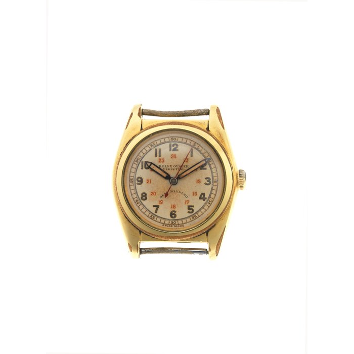 Rolex. A gold plated and steel automatic watch with 24 hour markers Oyster Perpetual, Ref: 2940, Circa 1956