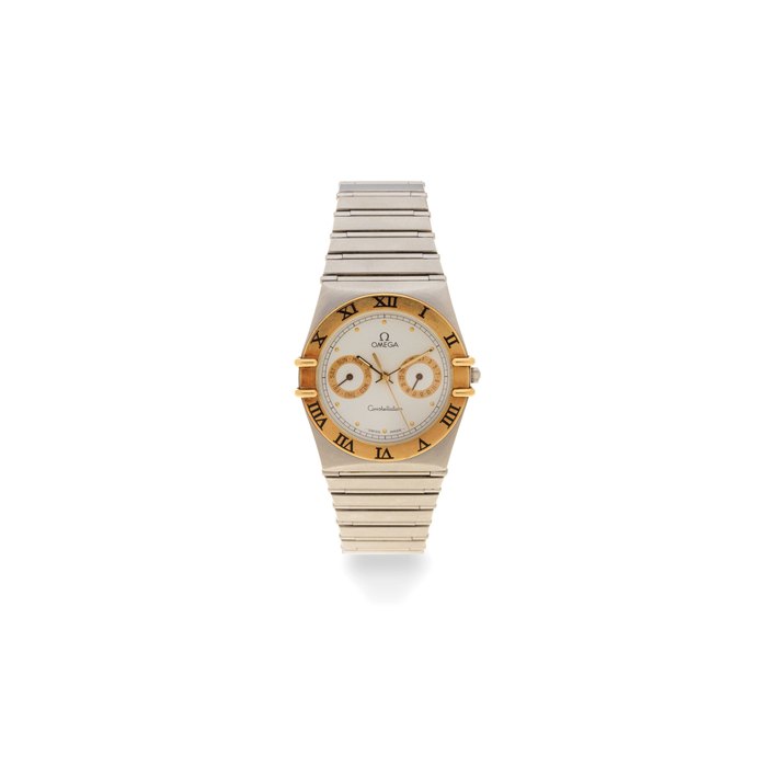 Omega. A mid-size stainless steel and gold quartz calendar bracelet watch Constellation, Ref: 396.1070/ 396.1080, Circa 2000
