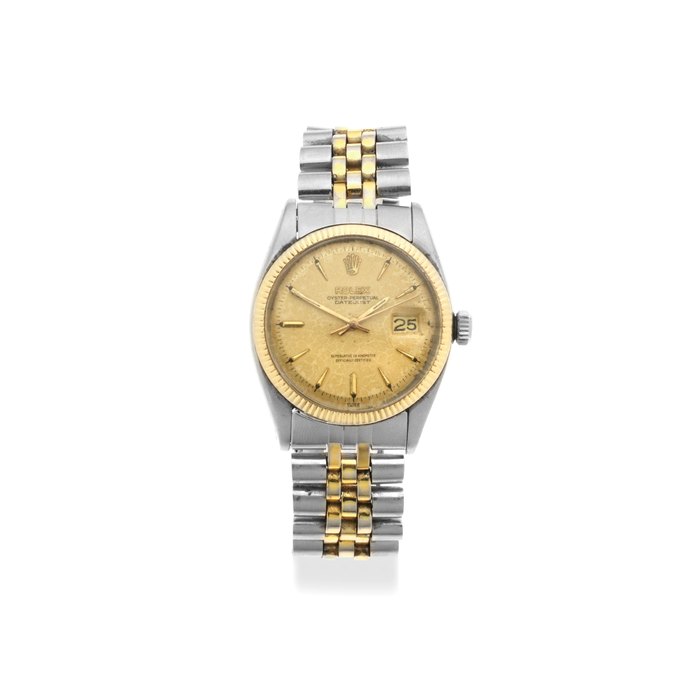 Rolex. A stainless steel and gold automatic calendar bracelet watch Datejust, Ref: 6605, Circa 1959