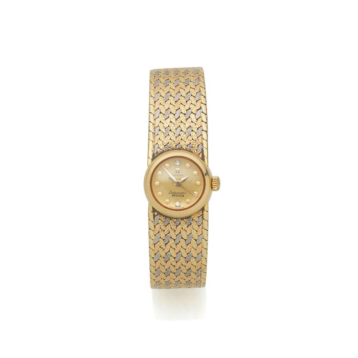 Omega. A lady's 18K gold automatic bracelet watch Ladymatic Meister, Ref: SC 70 2994 61, Circa 1961
