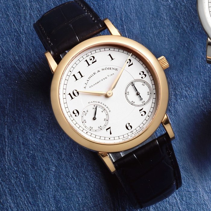 A. Lange & Söhne. An 18K rose gold manual wind wristwatch with up and down indication 1815 Up & Down, Ref: 221.032, Sold 31st March 2007