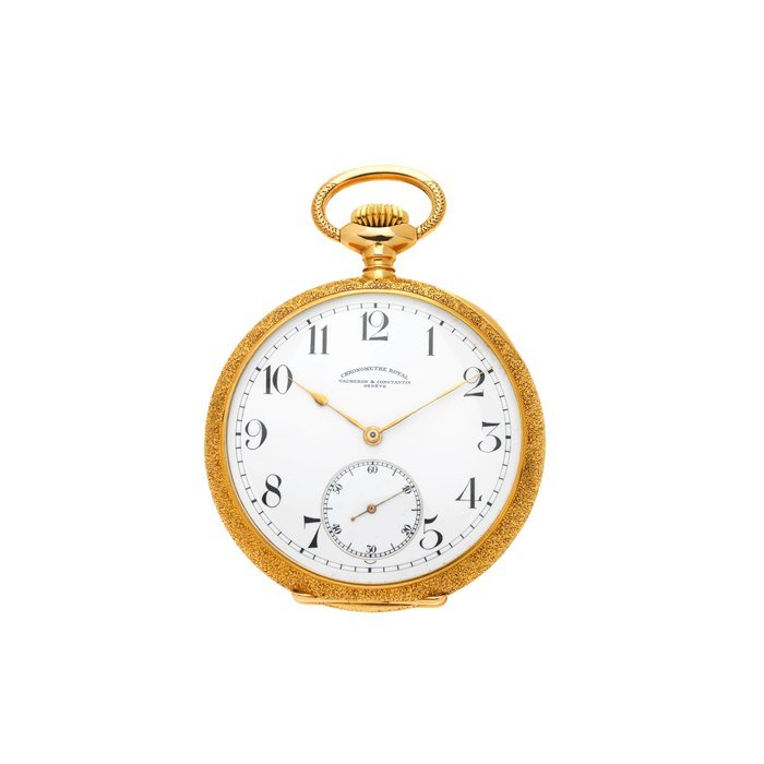  Vacheron & Constantin. An 18K gold keyless wind open face pocket watch Chronometre Royal, Circa 1915