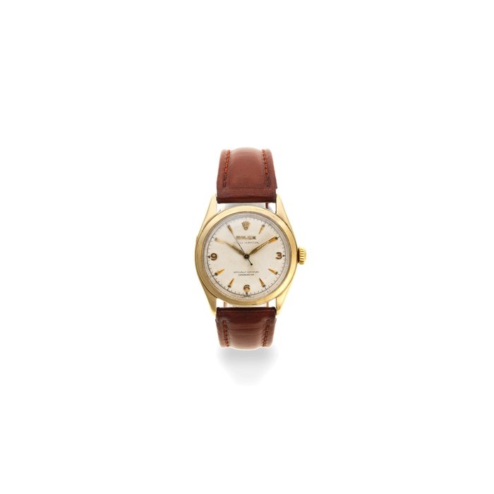 Rolex. A 9K gold automatic wristwatch Oyster Perpetual, Ref: 6084, Glasgow Import mark for 1952