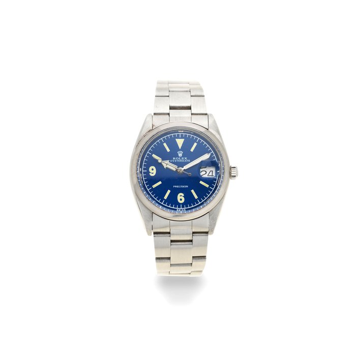Rolex. A stainless steel manual wind calendar bracelet watch Oysterdate, Ref: 6694, Circa 1965