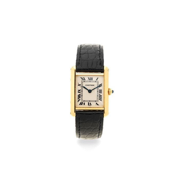Cartier Cartier. A lady's 18K gold quartz rectangular wristwatch Tank, Ref: 1150, Circa 2000