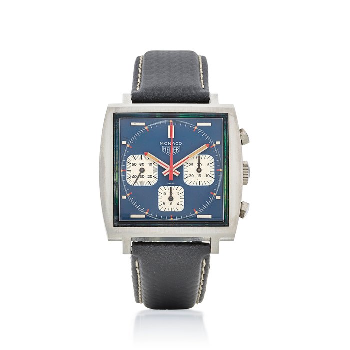 Heuer. A fine stainless steel manual wind chronograph wristwatch Monaco, Ref: 73633 B, Circa 1972