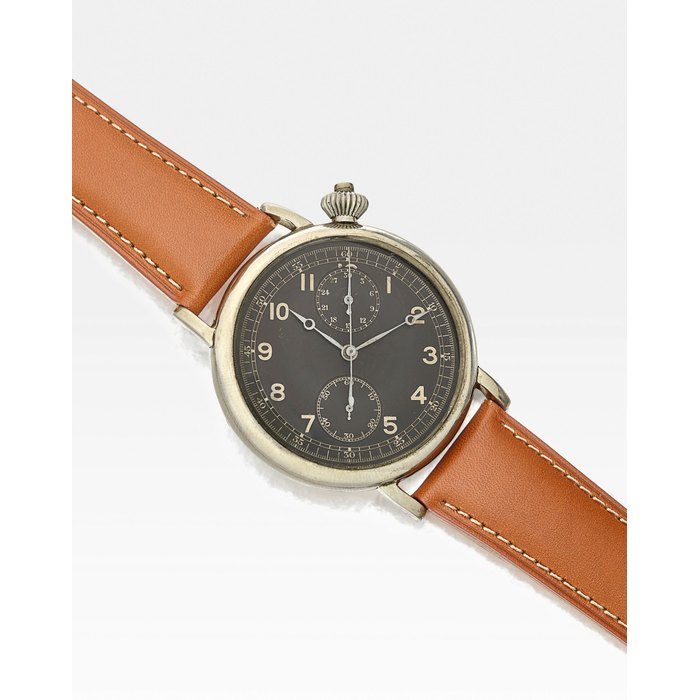 Longines. A rare and important chrome plated Avigation Hack wristwatch Type A-7 , Ref: 27746 (Military Specification Number), Invoiced September 14, 1935