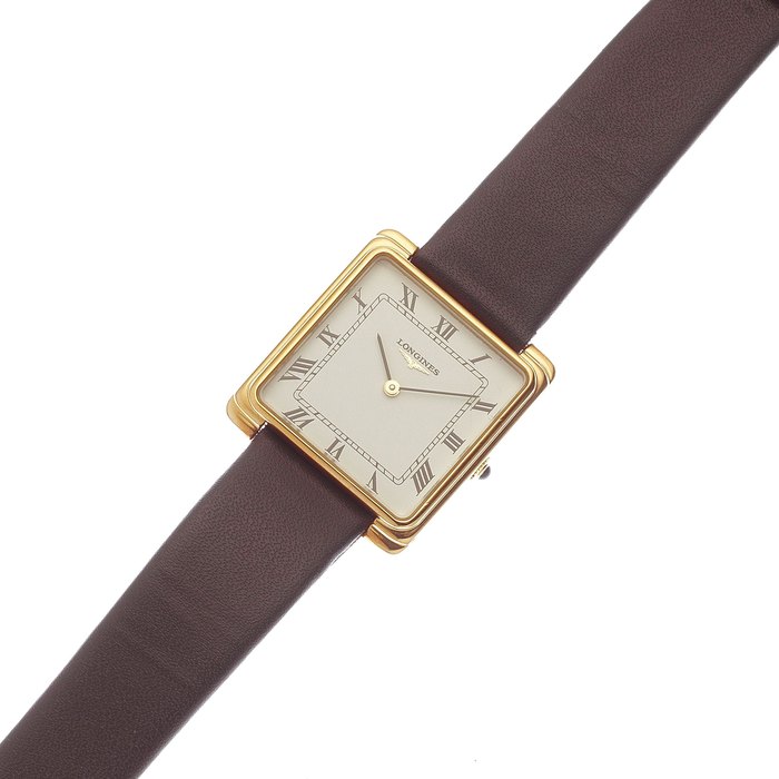 Longines. A gold plated manual wind wristwatch Circa 1980
