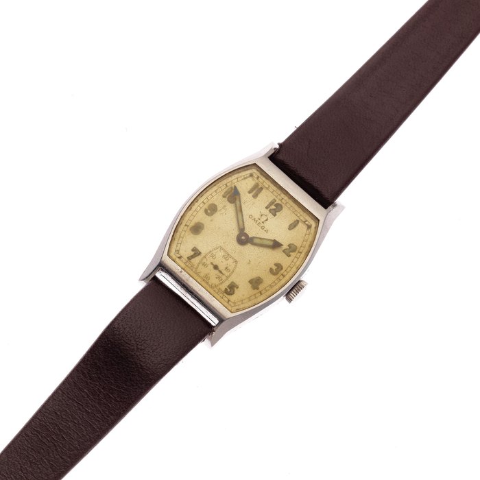 Omega. A stainless steel manual wind wristwatch Circa 1940