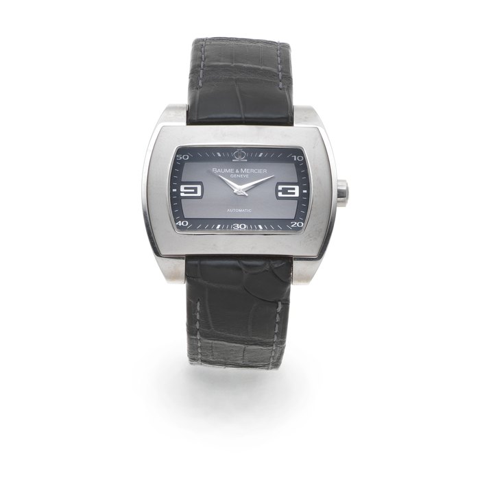 Baume & Mercier. A stainless steel automatic tonneau form wristwatch Ref: 65402, Circa 2000