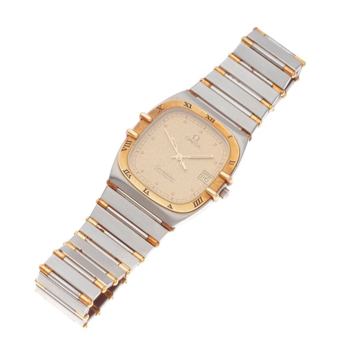 Omega. A midsize steel and gold quartz calendar bracelet watch Constellation, Ref: 1431, Circa 1980